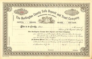 Burlington County Safe Deposit and Trust Co.